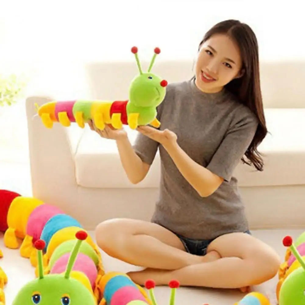 

Easy To Clean Cute Bright Color Stuffed Animal Toy PP Cotton Plush Pillow Long Decoration Supplies