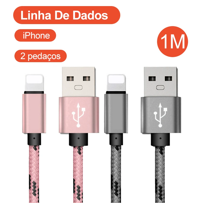 

2 Pcs Pure Glue Tiger Pattern Braided Data Cable Suitable for iPhone Charging Cable
