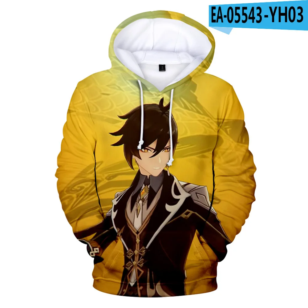 

Толстовки Genshin Impact, Толстовка для косплея для мужчин и женщин с 3D принтом аратаки Итто, уличные пуловеры, спортивный костюм для мальчиков и девочек