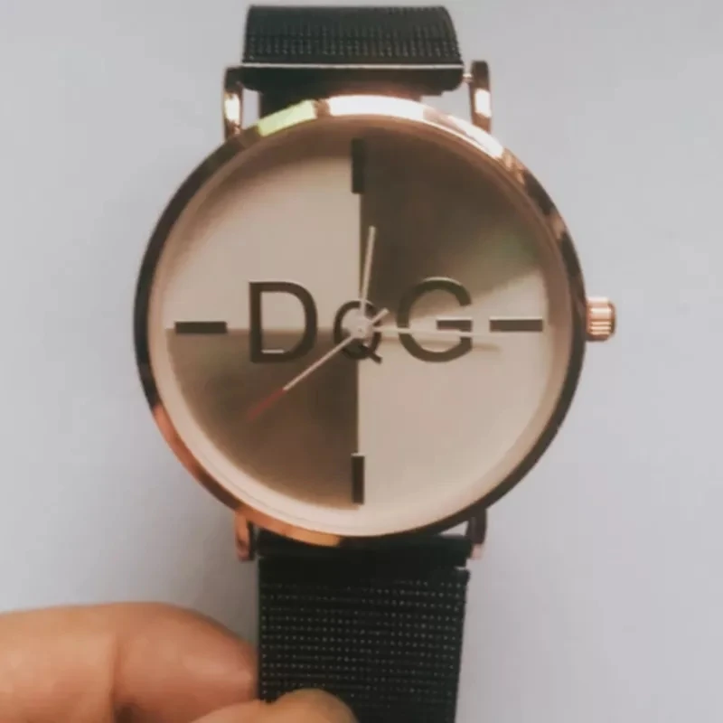 DQG Brand Women Watches Relogio Luxury Women Quartz Watches Fashion Ladies Stainless Steel Rose Gold Mesh Watch Reloj Mujer