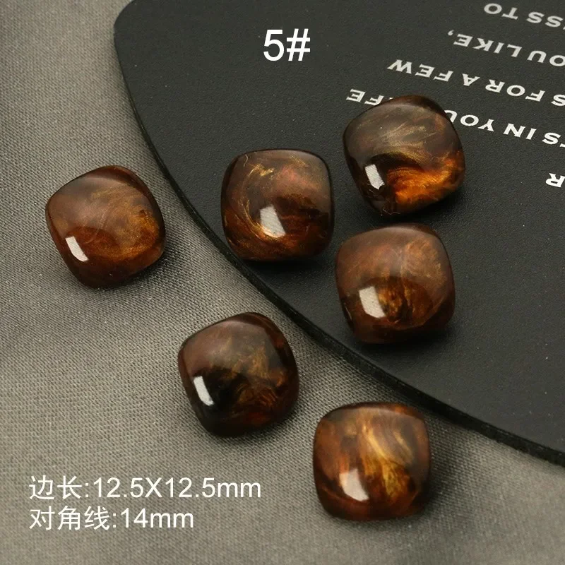 Квадратные искусственные жемчужные пуговицы Пришивание искусственное ремесло