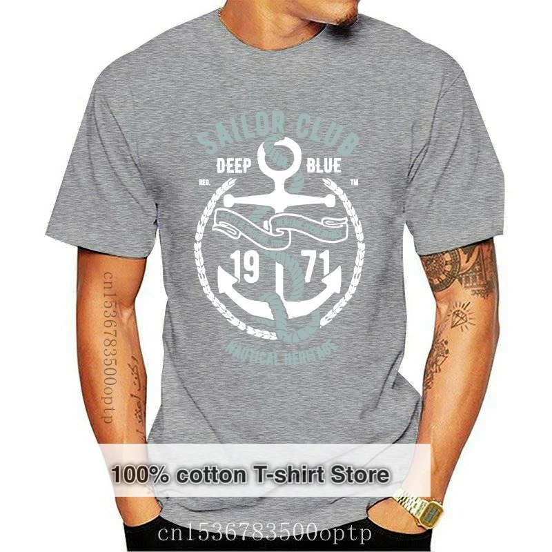 

New T Shirt Club Sailor Mens Sea Navy Anchor Diver Deep Nautical Ls Ship Scuba Crew