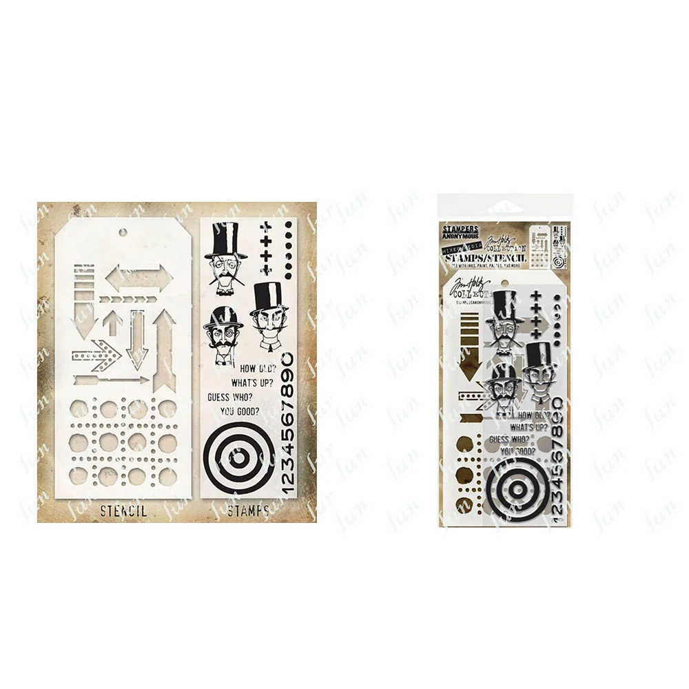 

2022 Newest Diy Inquisitive Arrows and Dotted Clear Stamps Stencils Set Make Scrapbooking Paper Cards Coloring Decoration Molds