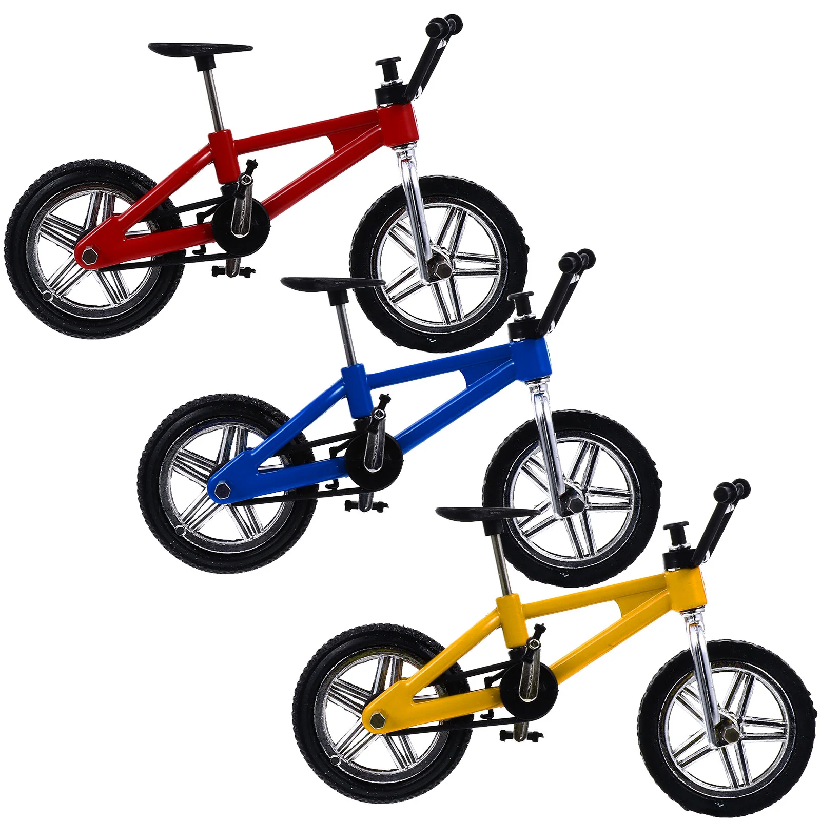 

3 Pcs Finger Bike Toy Mini Skateboards Adornment Bikes Small Bicycle Bicycles Miniature Toys Alloy Material Child