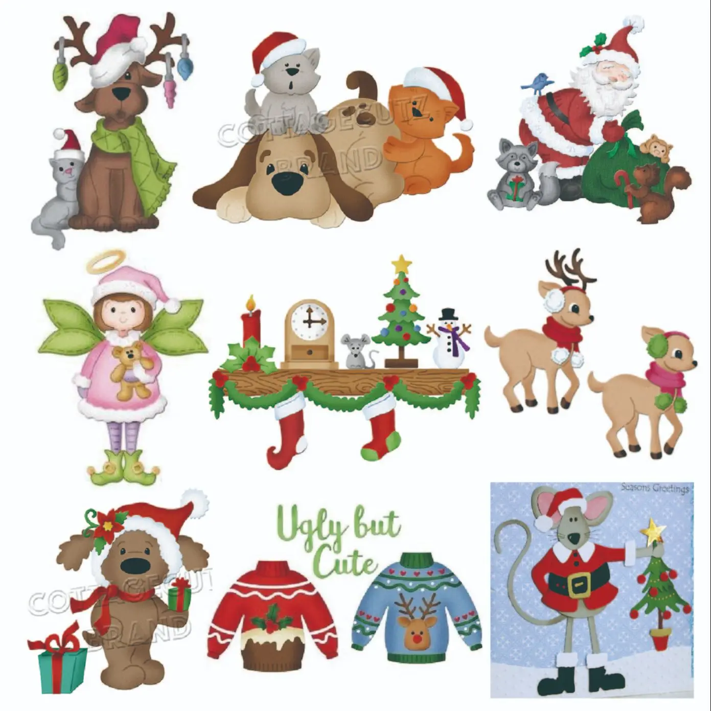 

Рождественские животные одежда старики металлическая резка нож штамп Скрапбукинг штамп декор для фотоальбома «сделай сам» ремесло для отк...