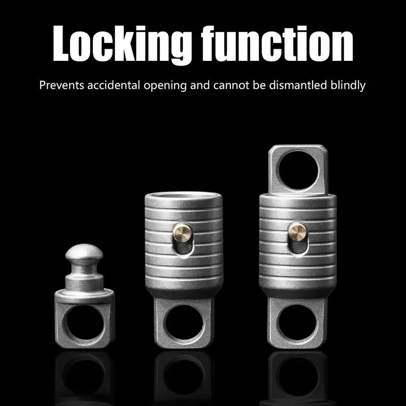 Титановый быстросъемный брелок для ключей сверхмощный двухсторонний