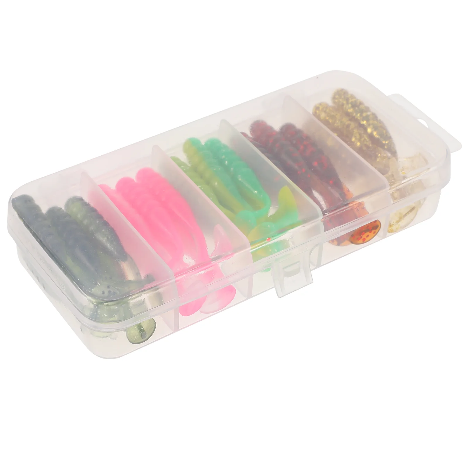 

30 Pcs Fishing Swimbaits Bass Trout Fishing Gear Spinnerbait Lure Fishing Tools Mini Fishing Baits Brine Kit