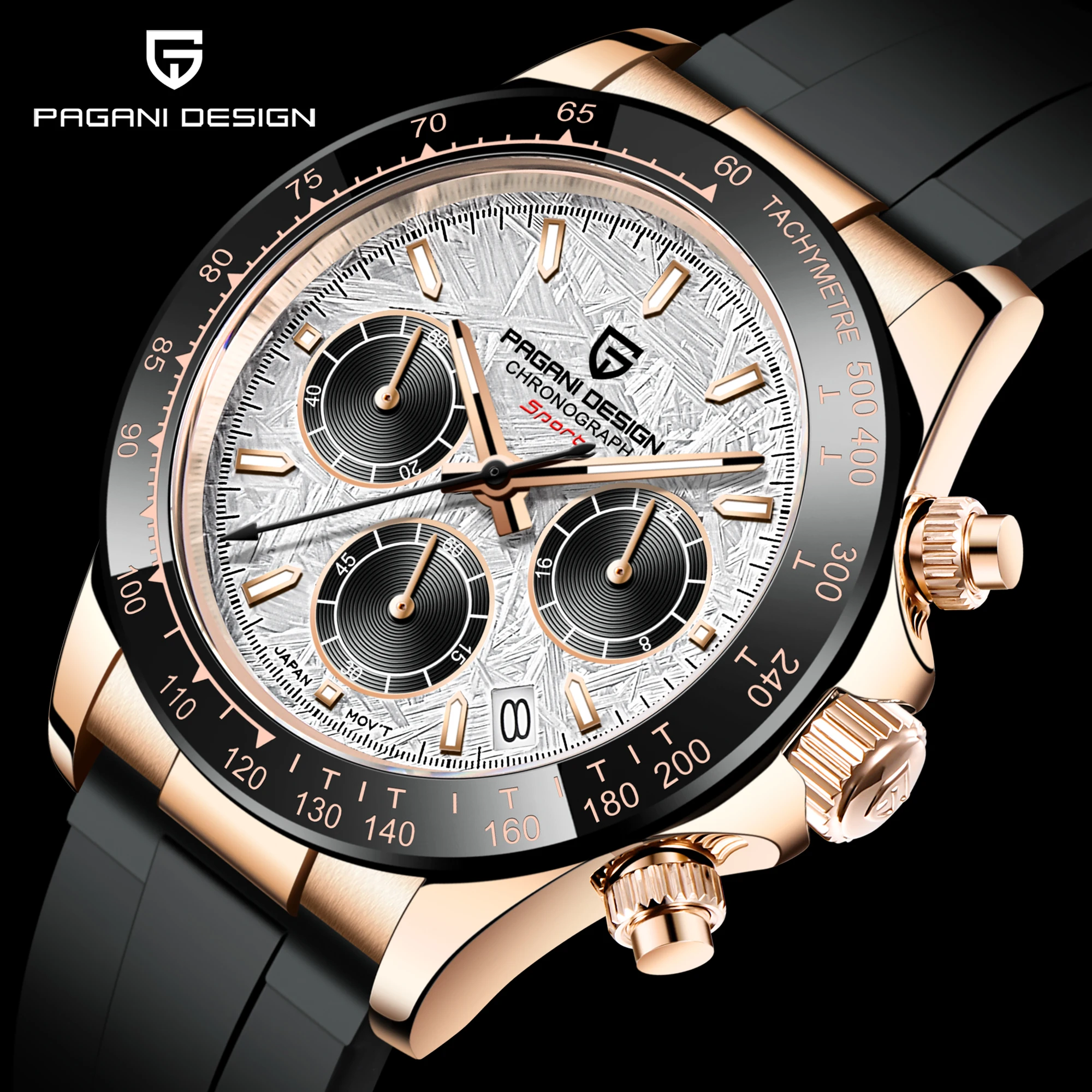 

PAGANI Design New Vk63 Men's Sports Quartz Watches Top Brand Sapphire Stainless Steel 100m Waterproof Chronograph Reloj Hombre