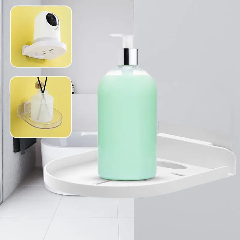

1PC Wall Mount Floating Stand Shelf For Security Camera Mini Bedroom Bathroom Camera Shelf Monitoring Tray Organization Storage