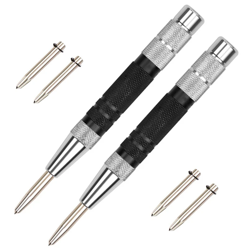 

Automatic Center Punch Woodworking Tool Wood Adjustable Spring Mark Press Dent Marker Carpenter Tool