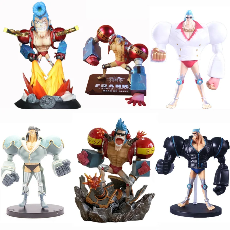 

6 Styles Animation One Piece Franky Transforming People Action Figures Robot Model Toy Decorations Ornaments Children Gift