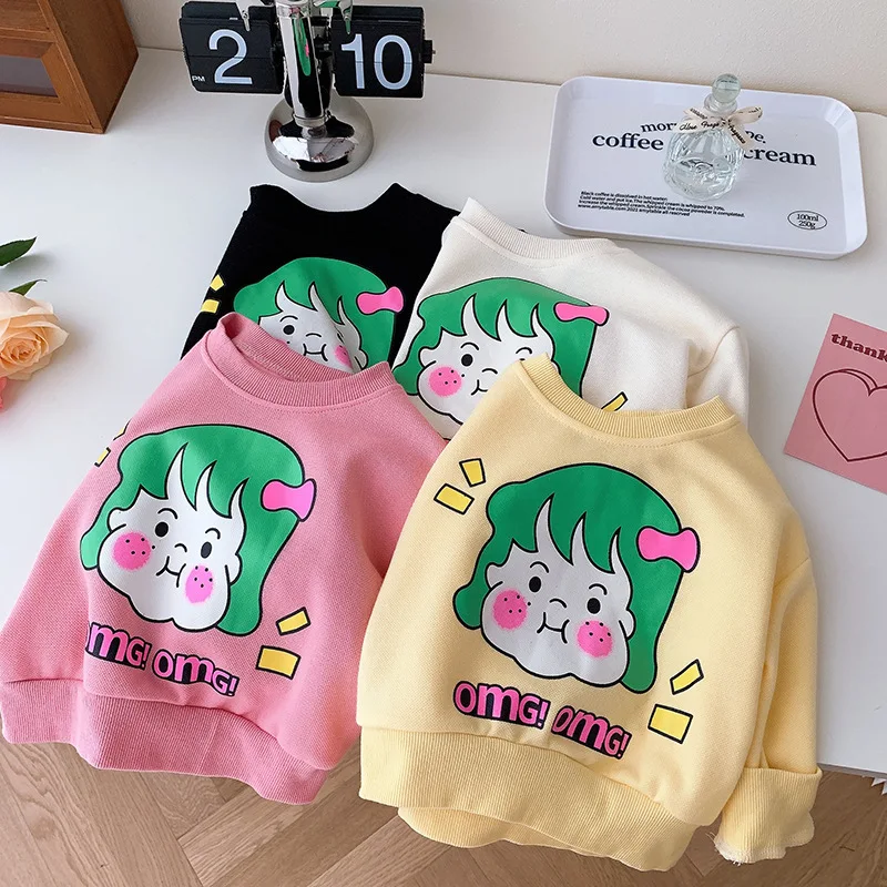 

Kid Girl Cartoon Long Sleeve T-shirt Children Spring Autumn Bottoming Shirt Baby Clothes Infant Cotton Fashion Tops Toddler Tees