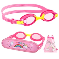 swim goggles for kids cute cartoon anti fog uv silicone eyewear glasses adjustable children pool swimming goggles accessories