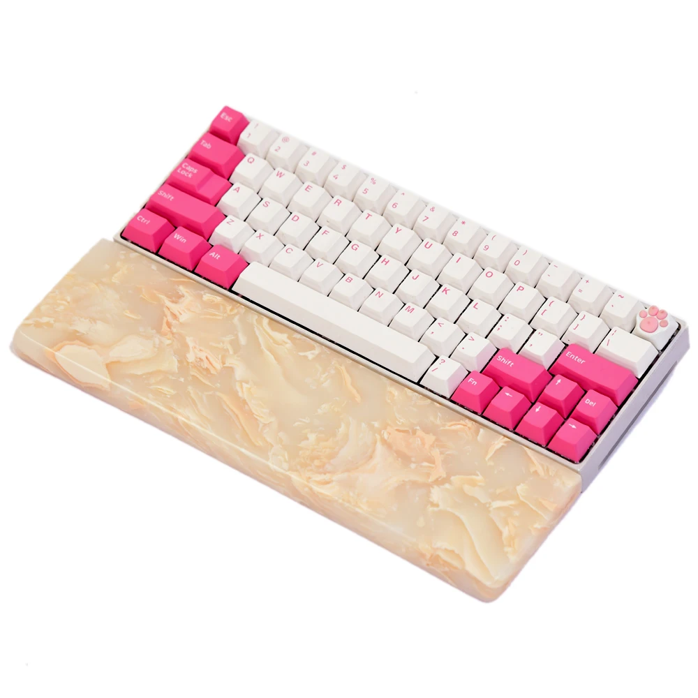 

Keyboard Wrist Rest Pad Hand Relax Mat Symphony Reinforced Resin Yellow Color with Non Slip Feet 30 32 36 39 44cm Customize Game