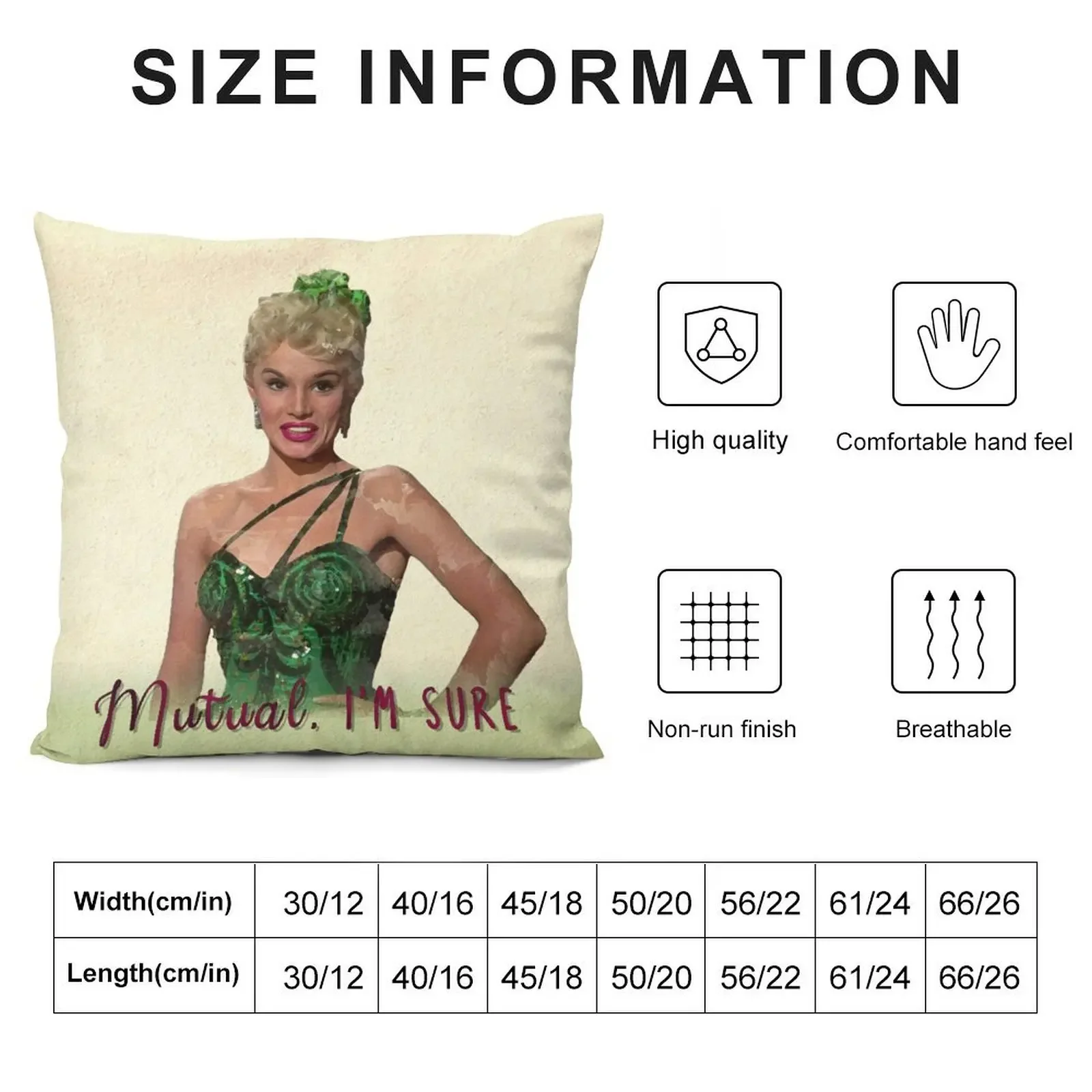 Mutual I'm Sure - белая рождественская декоративная подушка чехол для подушки