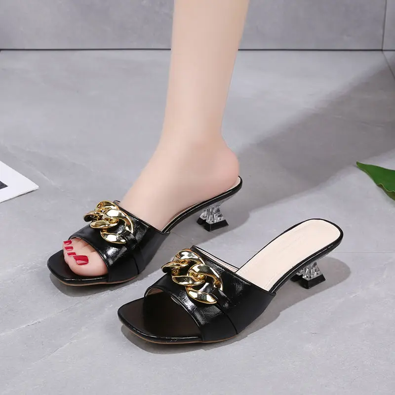 Sandals Women Slippers Sexy Stiletto Sandals Open Toe High Heel Zapatillas Mujer Casual Sapatos Femininos Women Shoes 2023 New