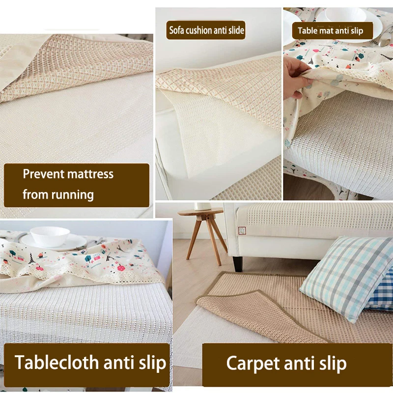 

Non Slip Net Mattress Bath Mat Tatami PVC Bed Sheet Sofa Fixed Artifact Bedding to Prevent Moving Artifact Bathroom Room Kitchen