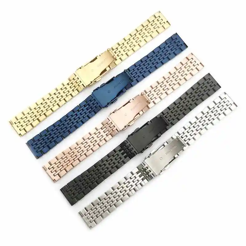 22mm 316L Stainless Steel Bead of Rice Universal Straight End Watch Strap Band Bracelet Fit for SKX007 Dive Watch