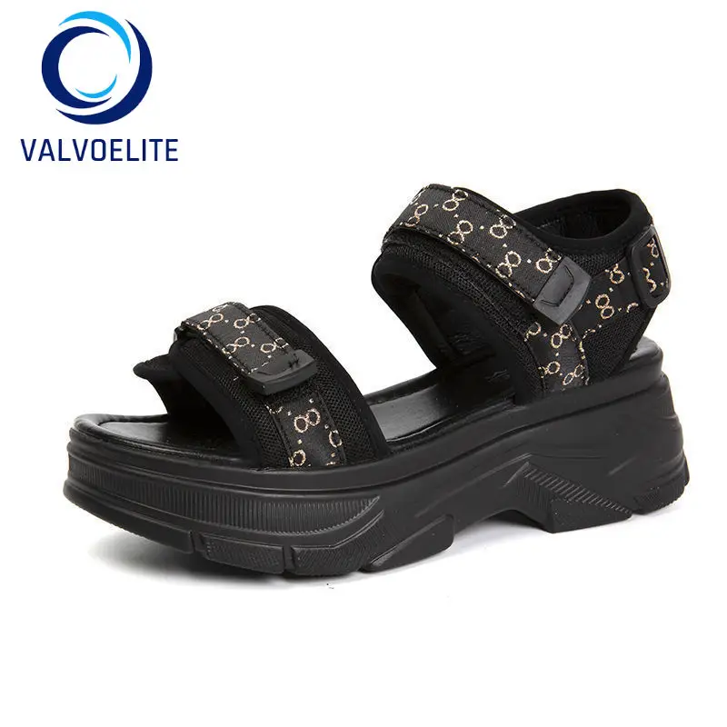 

Woman Brand Sandals 2022 Summer New Design Thick Bottom Solid Color Hollow Slippers Home Single Shoes Casual Beach Roman Shoes