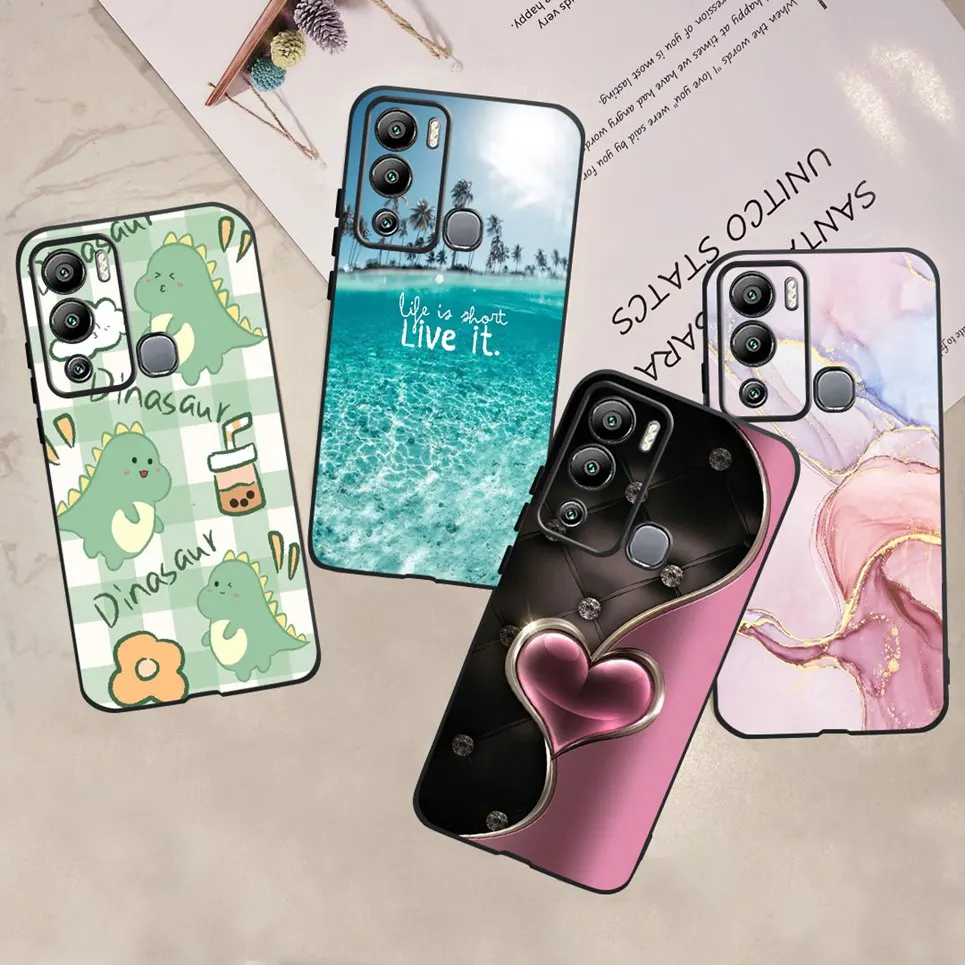 Для Infinix Hot 20 4G 20I 20S Play чехол Модная Мягкая силиконовая задняя крышка телефона из