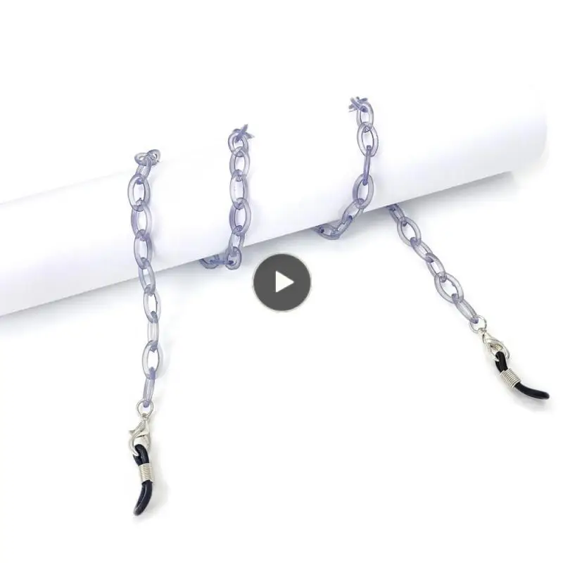 

56CM Acrylic Sunglasses Chain Lanyard Anti-slip With Clips Reading Glasses Chain Cord Holder Neck Strap Rope Lanyard For Women