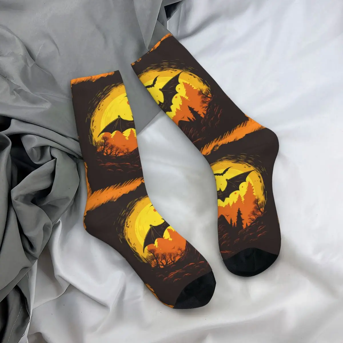 Носки мужские с принтом летучая мышь в стиле ретро