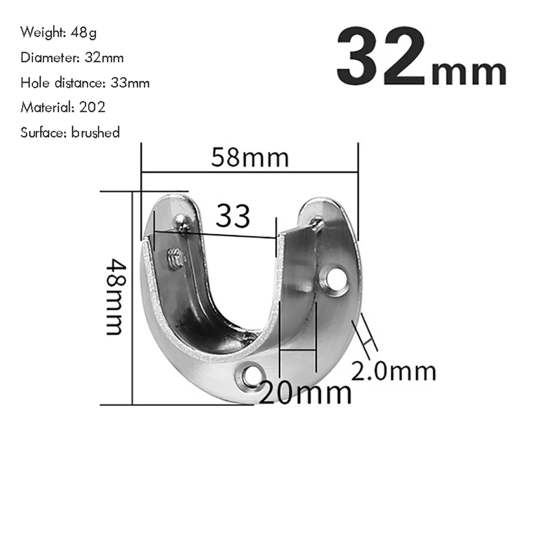 1 шт. сверхмощный конец стержня шкафа из нержавеющей стали поддержка столбов