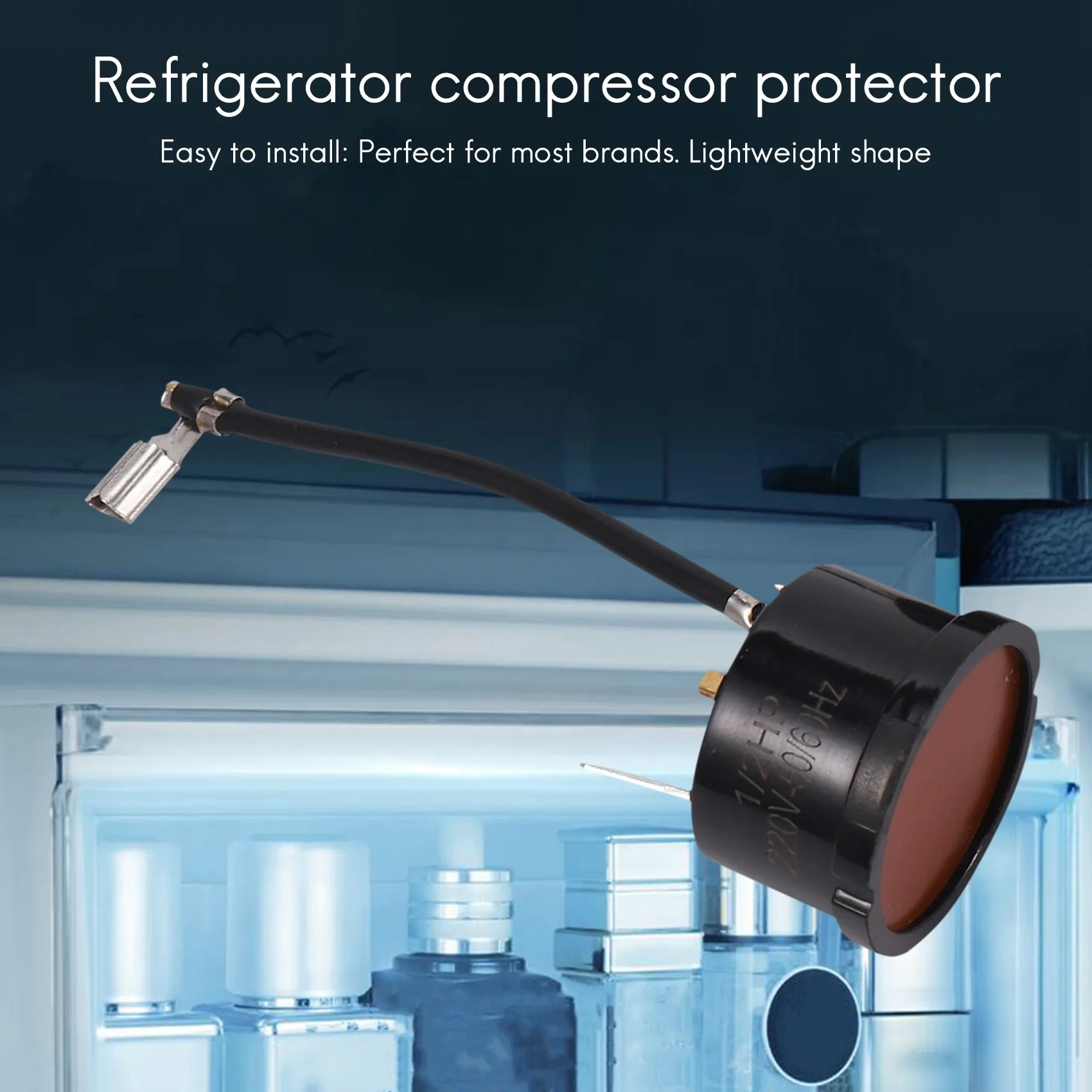 2 шт. 1/2hp 375 Вт защита от перегрузки в холодильнике компрессор запасная часть для