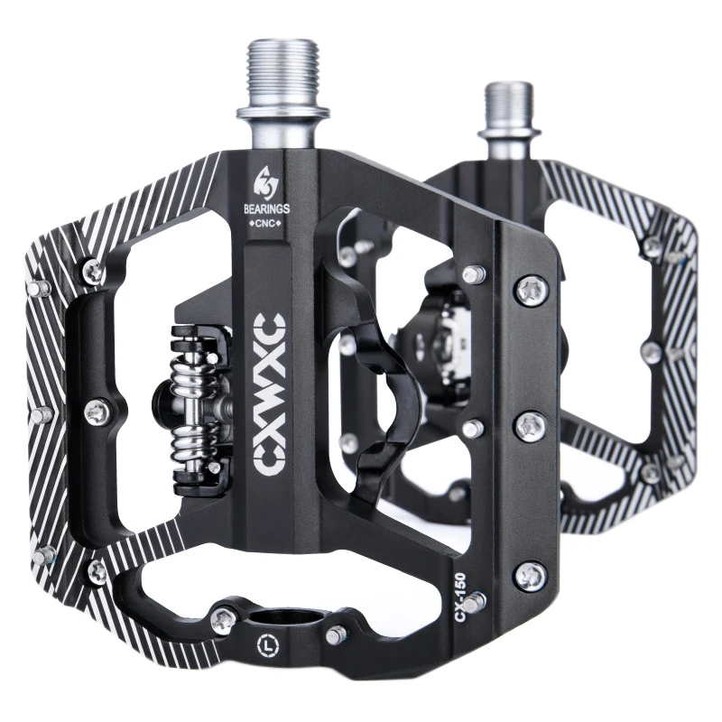 

CXWXC Mountain Bike Pedals Dual Sided Platform Sealed Bearing SPD Non-Slip Bicycle Clipless Pedals for BMX MTB