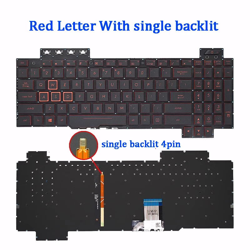 Новая клавиатура для ноутбука Asus Flying Fortress 5/6/7 FX95G FX95D FX705 FX504 FX505G FX80