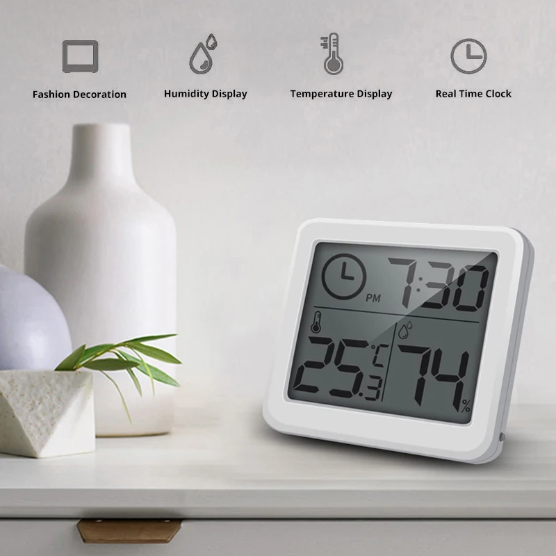

Temperature Hygrometer Electronic Humidity and Temperature Monitor Clock