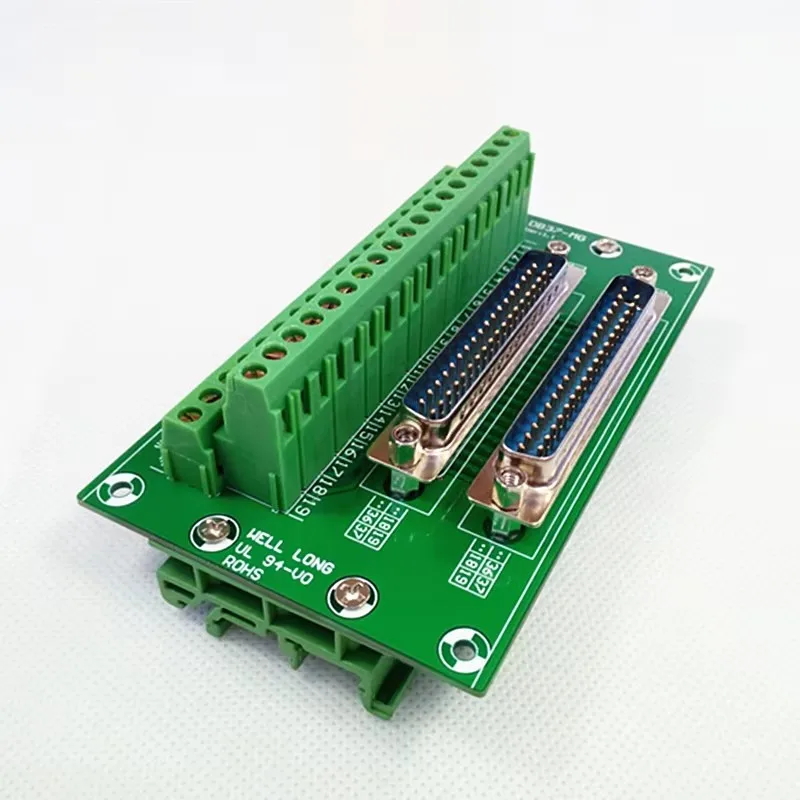 Коммутационная плата D-SUB DB37 клеммная колодка с двойным штекерным разъемом