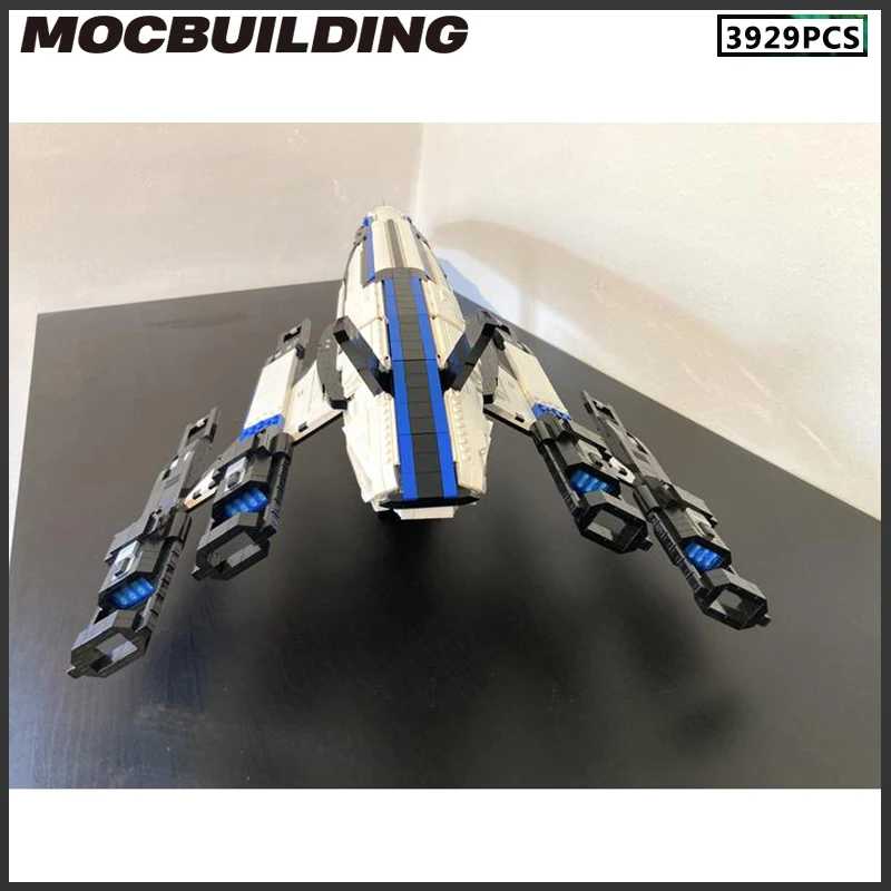 Space MOC Building Block Normandy SR-2 Spaceship DIY Brick Alliance Fighter Model Toy Christmas Gift Birthday Collection Present