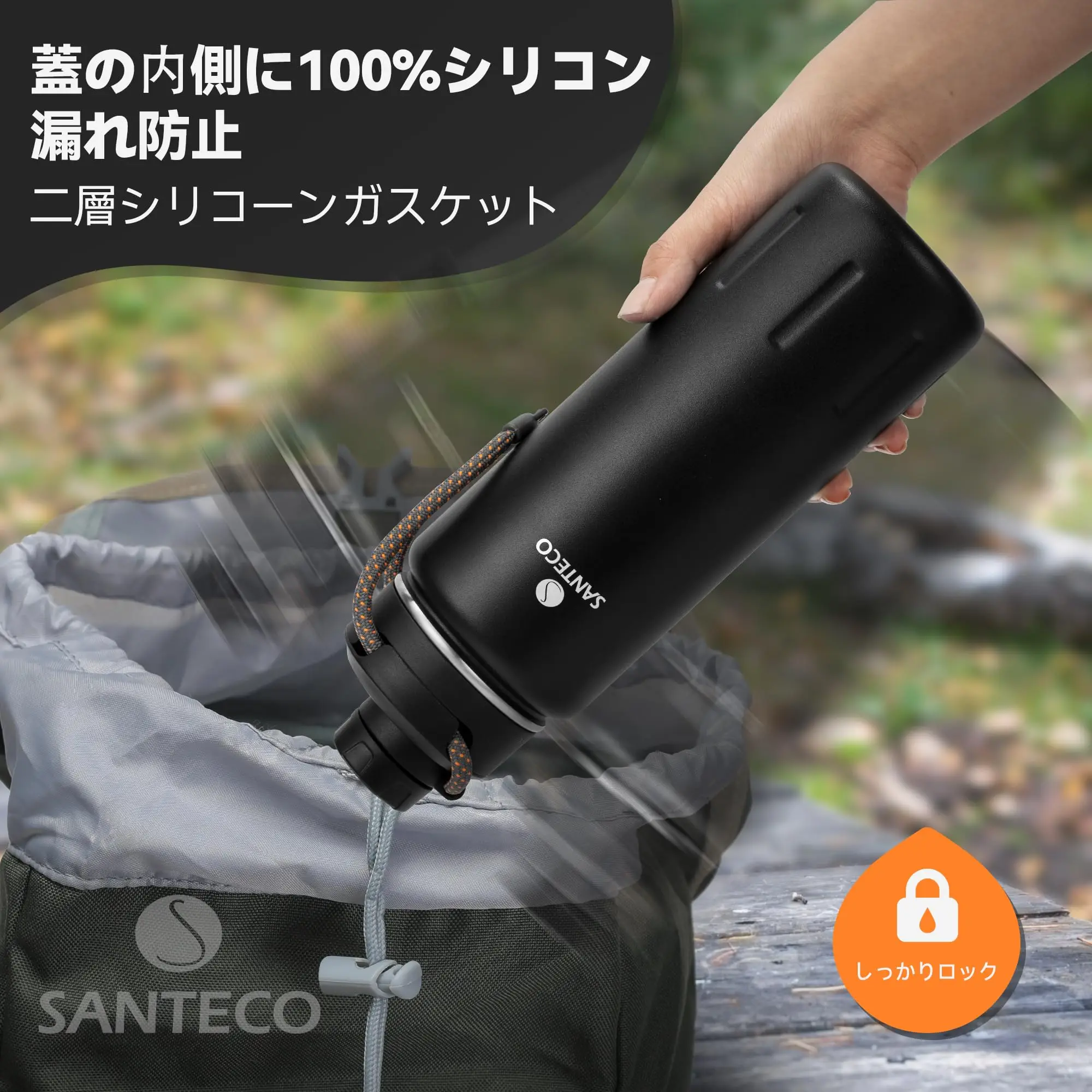 Santeco 24-унций Изолированные Бутылки Для Воды Термос Из Нержавеющей Стали С Широким