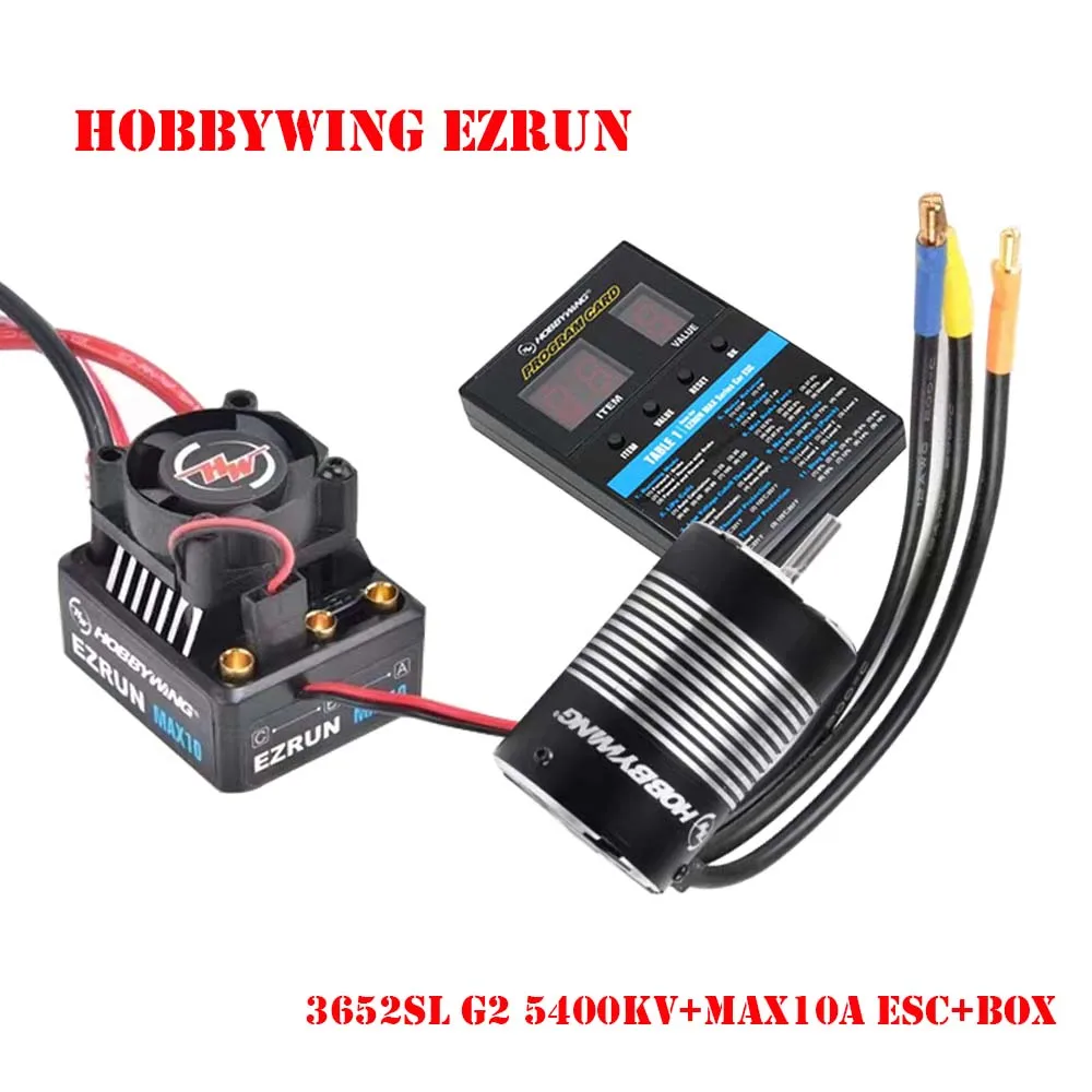 Hobbywing EZRUN 2-3S MAX10 60A водонепроницаемый бесщеточный ESC 2S 3652 G2 KV5400 мотор для 1/10 RC автомобиль багги монстр-ТраК Hobbywing EZRUN 2-3S MAX10 60A водонепроницаемый бесщеточный ESC 2S 3652 G2 KV5400 мотор для 1/10 RC автомобиль багги монстр-ТраК