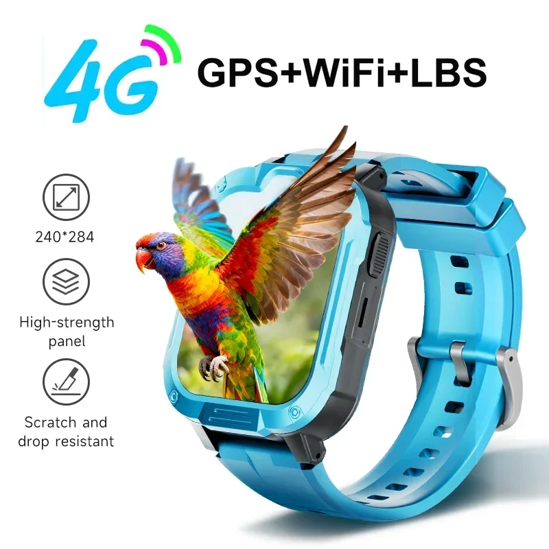 Фото Новые детские умные часы 4G GPS WIFI Видеозвонок SOS Приложение Загрузка Детские умные часы Камера Голосовой монитор Трекер Местоположение Телефон Часы №1