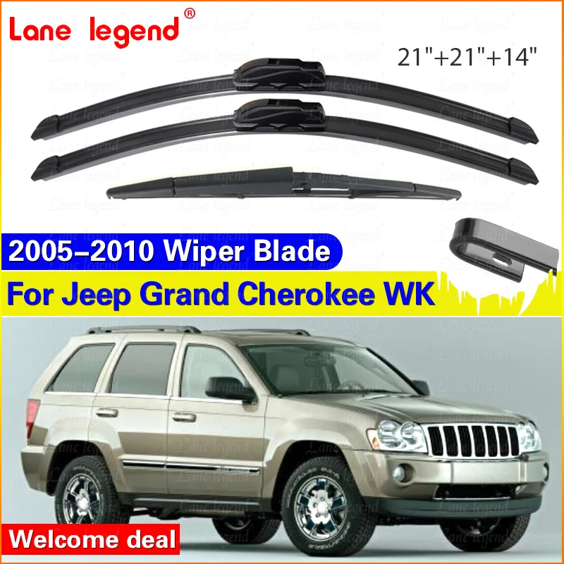

3x для Jeep Grand Cherokee WK 2005-2010 комплект передних и задних щеток стеклоочистителя, щетки для чистки окон, ветрового стекла, автомобильные аксессуары