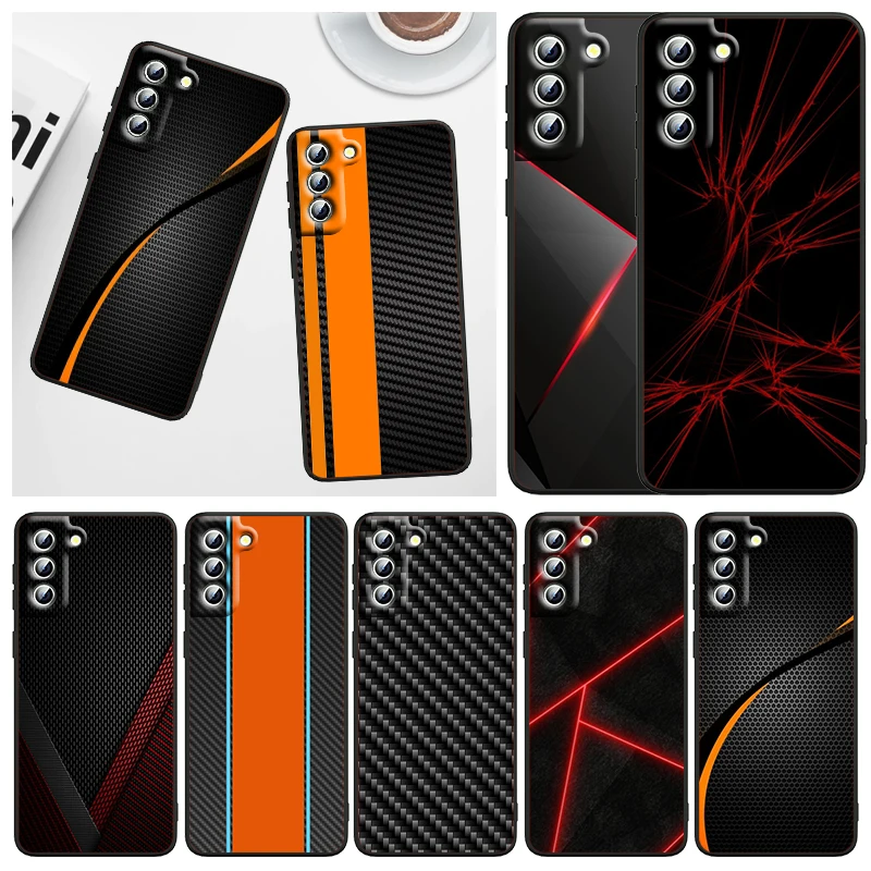 

Carbon Fiber Car Art Phone Case For Samsung Galaxy S23 S22 S21 S20 FE S10 S10E S9 Plus Ultra Pro Lite 5G Black FUnda