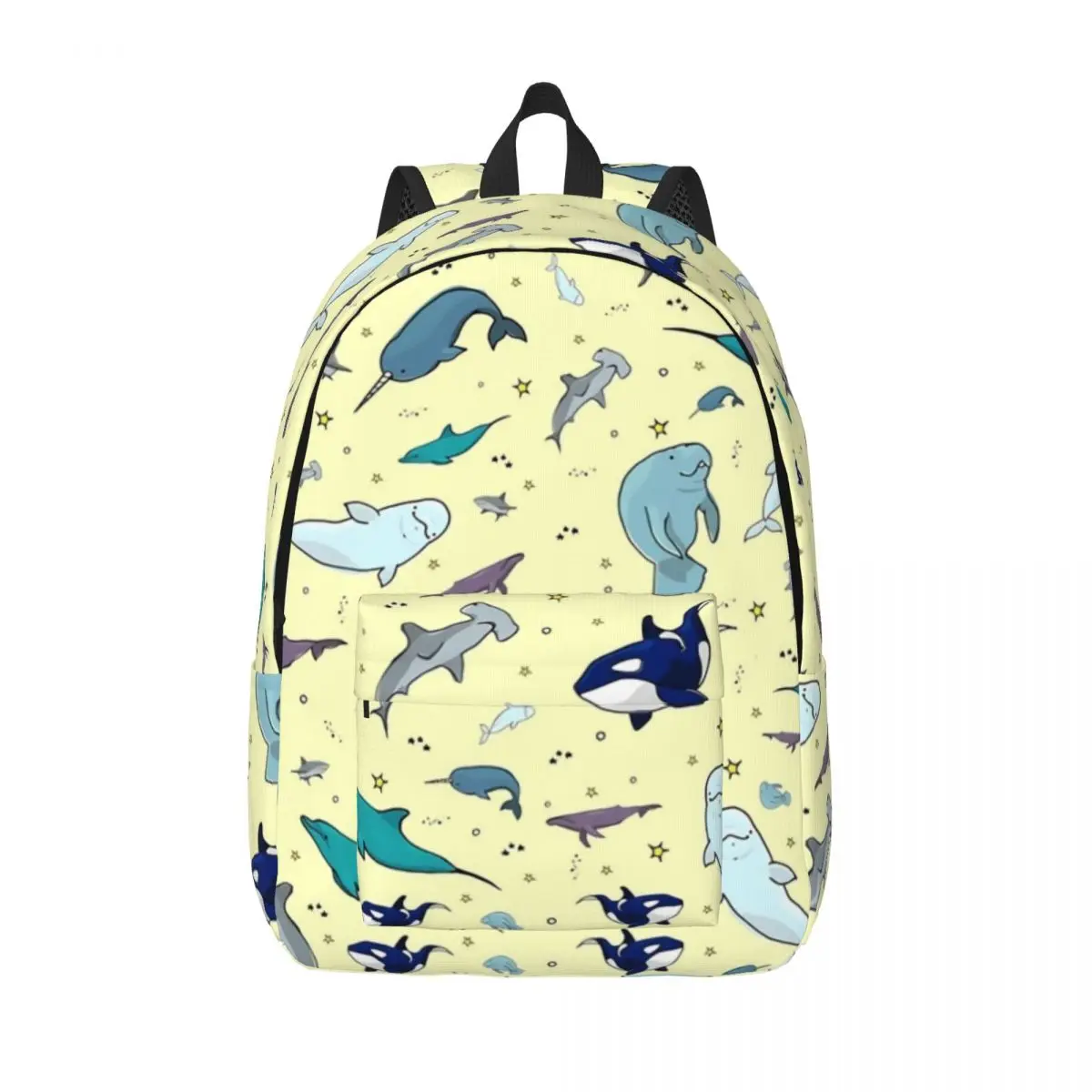 

Рюкзак с принтом акулы, студенческий рюкзак с желтым рисунком, рюкзаки из полиэстера, школьные сумки для отдыха, уличный рюкзак на заказ