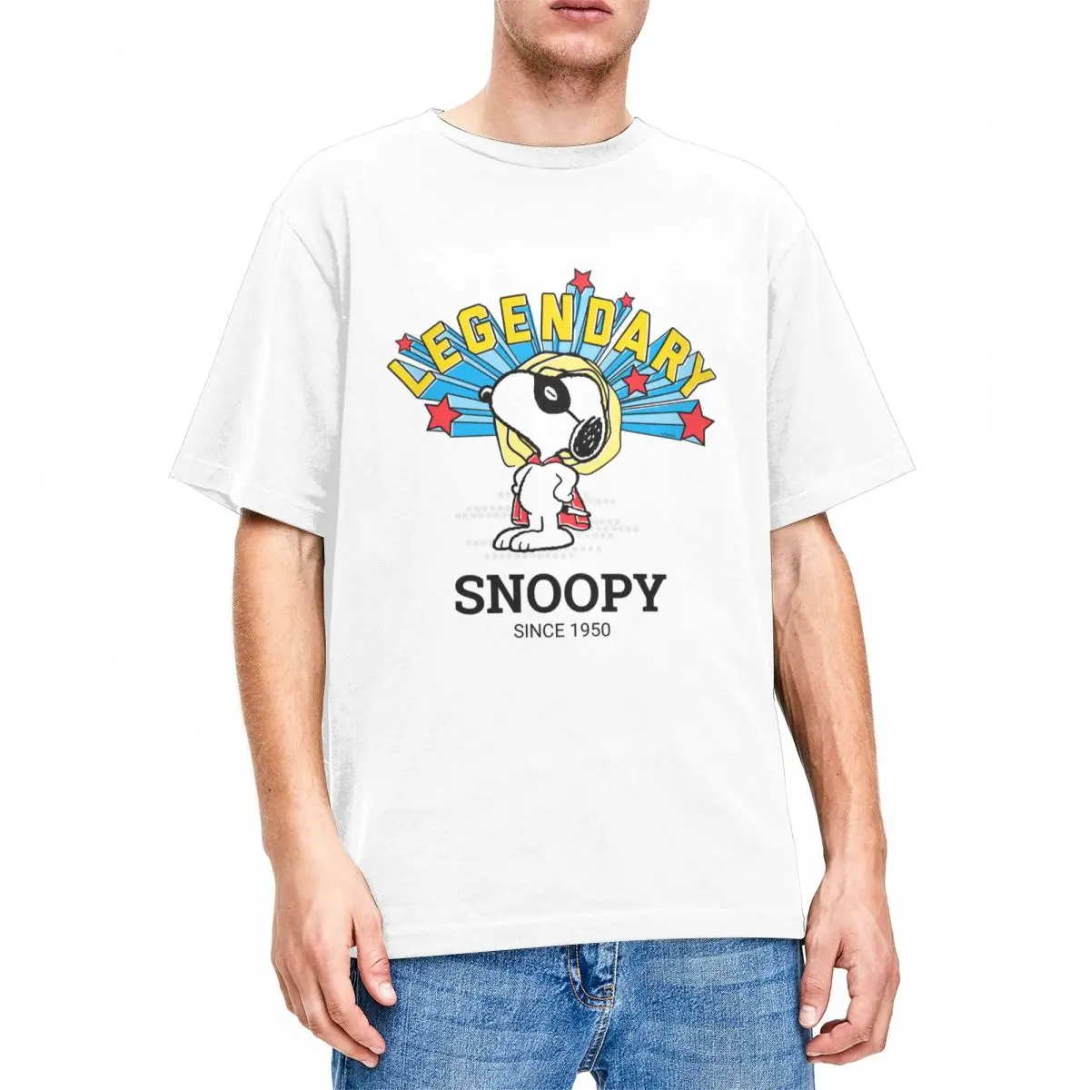 Уличная футболка Peanuts Snoopy Is Legendary футболки из чистого хлопка модная крутая для