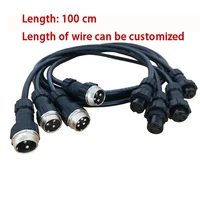 black gx16 male and female head with wire plug industrial socket welding wire cable 23456 core connector