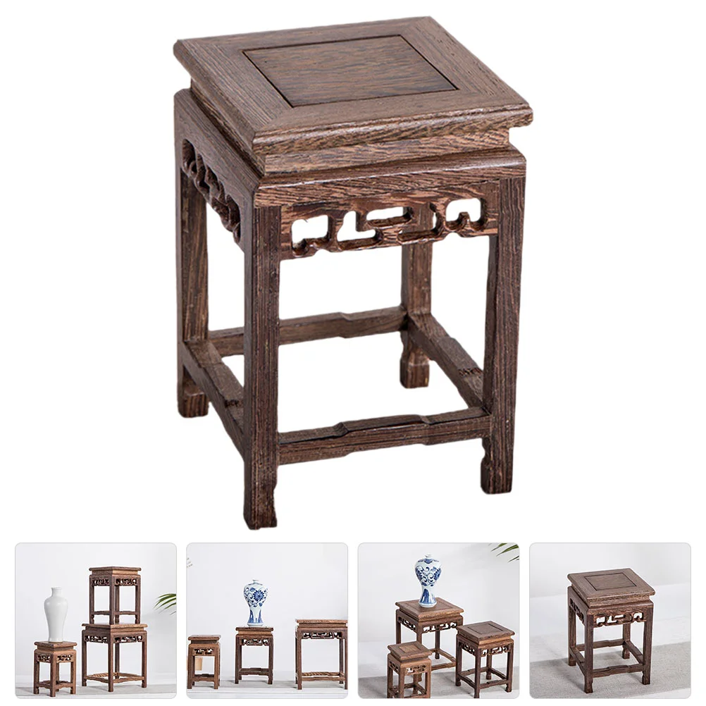 

Base Pots Stand Vase Display Wooden Rack Jade Crafts Desktop Ornament Adornment Bonsai Shelf Home Holder