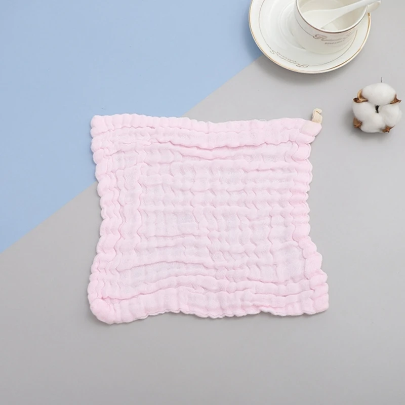 

L5YA 5Pcs Towel Reusable Baby Muslin Washcloths Infant Muslin Squares Organic Cotton Microfibre Baby Wipes 30x30cm