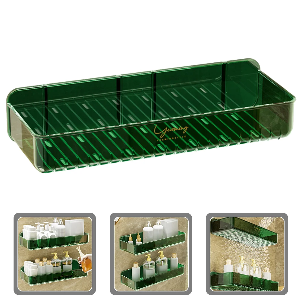 

Shower Bathroom Shelf Wall Storage Organizer Rack Mounted Holder Hanging Kitchen Shelves Soap Accessories Bath Toilet Tower