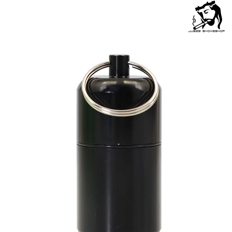 

JUSES' SMOKESHOP New Hot Sale Aluminum Small Storage Tube Keychain Metal Storage Tank Smoking Accessories