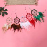 handmad hanging ornaments indian style dream catcher wall decoration birthday gift feather wind chimes suspension car decoration