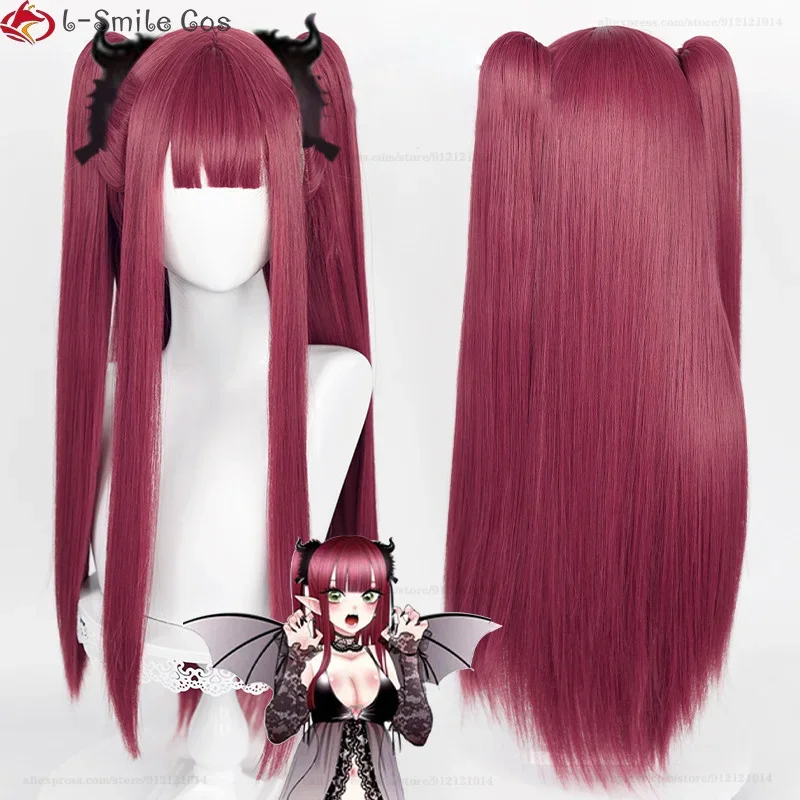Парик для косплея Марин Китагава из аниме косплей розово-красный дьявол женские