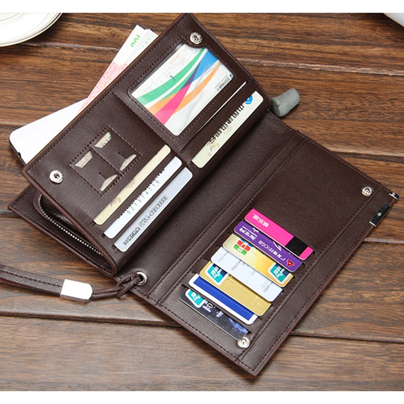 Long Coin Purse Men Wallet Male Phone Money Clutch Bag Caibu For Business Card Holder Gift Cardholder Cellphone Murse Fashion