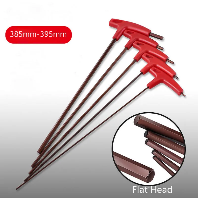 

1 шт. сверхдлинный шестигранный ключ с Т-образной ручкой, плоская головка, шестигранная отвертка, двухсторонние шестигранные ключи, длина 385-395 мм