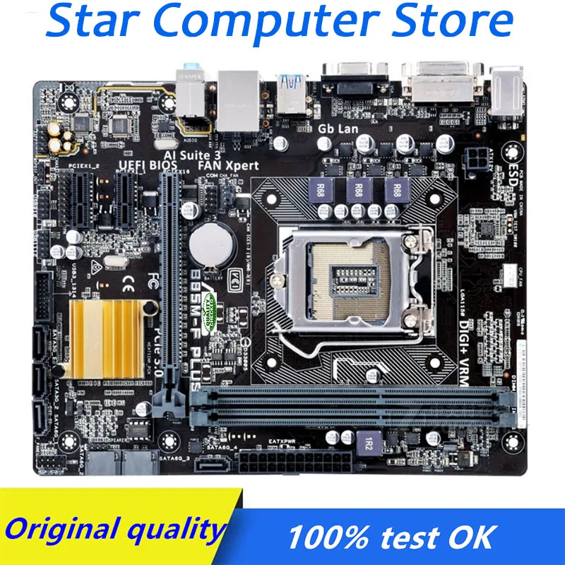 

Для Intel B85 для ASUS B85M-F PLUS компьютер USB3.0 SATA3 M-ATX материнская плата LGA 1150 DDR3 B85 B85M настольная материнская плата Б/у